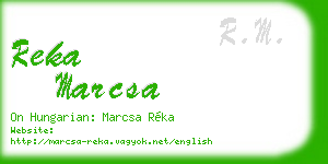 reka marcsa business card