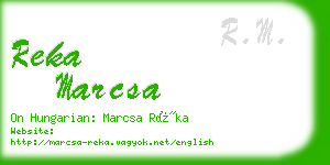 reka marcsa business card